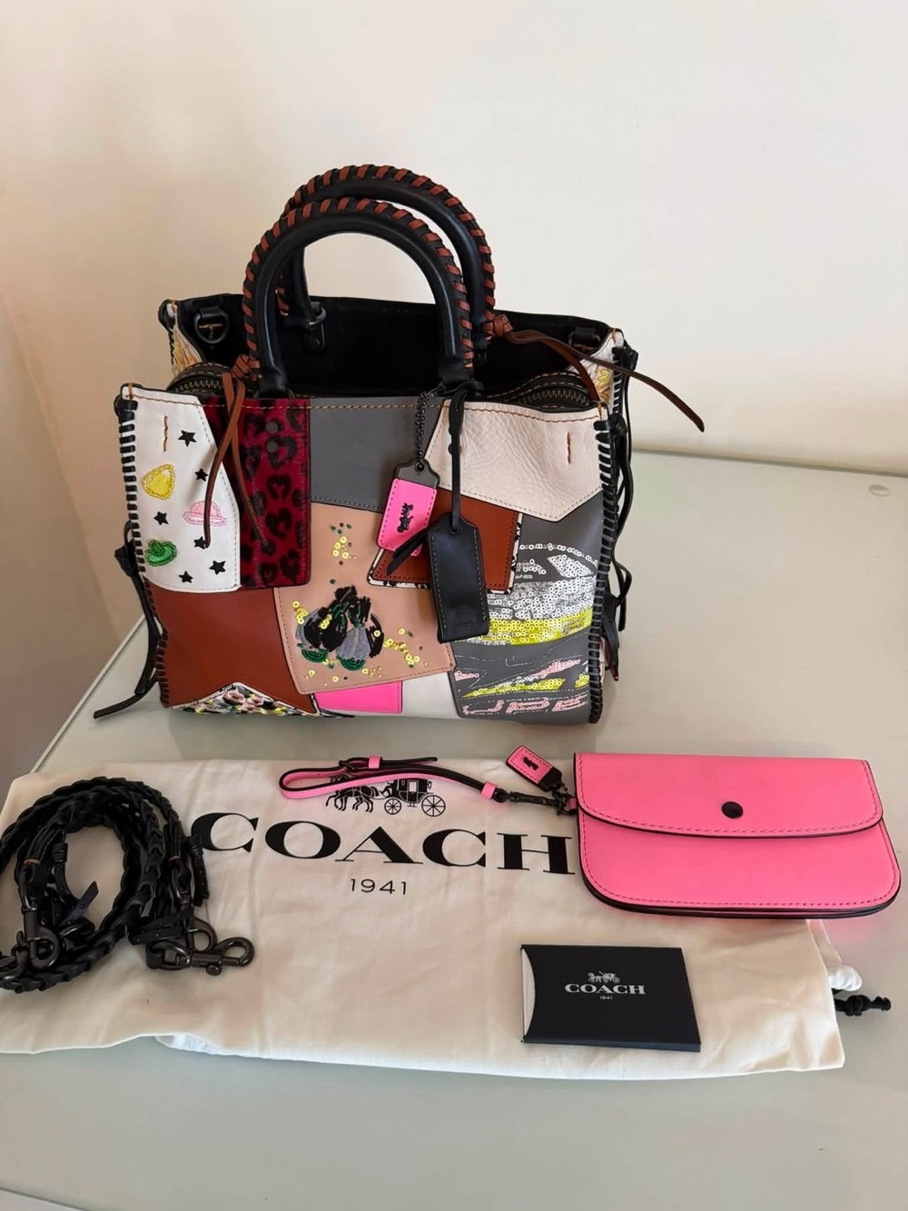 RARE coach patchwork rogue 31